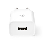 Nedis Vægoplader | 12 W | Hurtigopladningsfunktion | 1x 2.4 A A | Antal output: 1 | USB-A | Uden Kabel | Single Voltage Output | Hvid