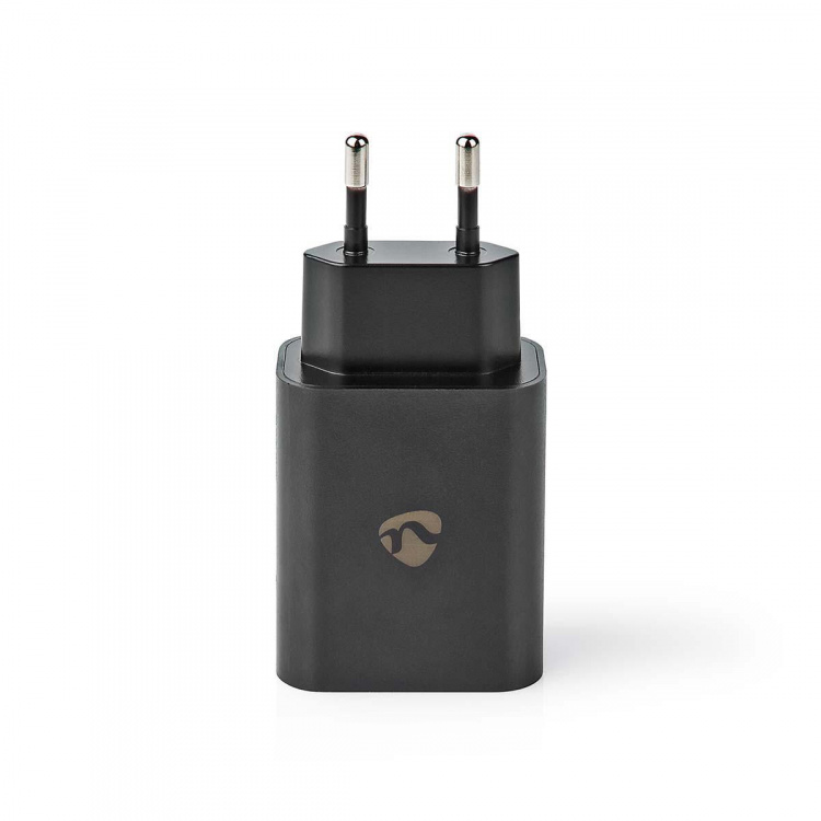 Nedis Vægoplader | 30 W | PD3.0 27W / PD3.0 30W / QC3.0 | Hurtigopladningsfunktion | 1.5 / 2.0 / 2.5 / 3.0 A | Antal output: 1 | USB-C™ | Automatisk Valgt Spænding | Sort