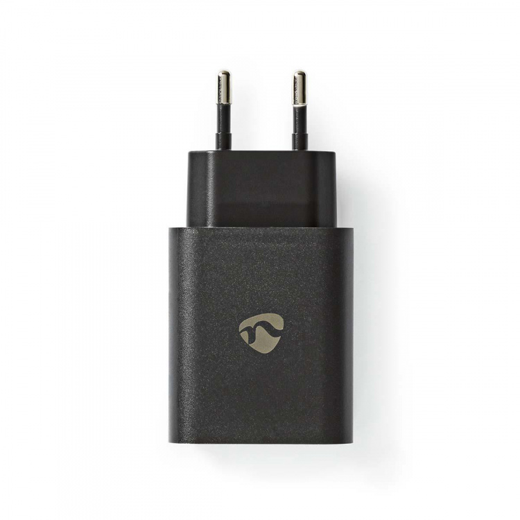 Nedis Vægoplader | 30 W | PD3.0 27W / PD3.0 30W / QC3.0 | Hurtigopladningsfunktion | 1.5 / 2.0 / 2.5 / 3.0 A | Antal output: 1 | USB-C™ | Automatisk Valgt Spænding | Sort