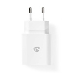 Nedis Vægoplader | 20 W | PD3.0 20W | Hurtigopladningsfunktion | 1.67 A / 2.22 A / 3.0 A | Antal output: 1 | USB-C™ | Lightning 8-Pin (Loose) kabel | 1.00 m | Automatisk Valgt Spænding | Hvid