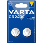 Varta Lithium knapcellebatteri CR2430 | 3 V DC | 290 mAh | 2-Blister | Sølv