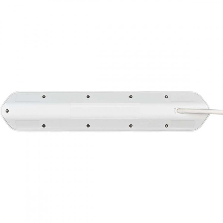 brennenstuhl Estilo 6-vejs hjørnestikdåse med højkvalitets rustfri ståloverflade til køkken og kontor (skrivebordsstik med 4x beskyttende kontaktstik, 2x Euro-stik, inkl. USB-opladningsfunktion) sølv/hvid TYPE F