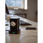 brennenstuhl 8-vejs stikkontakttårn i 45° arrangement (4x USB, med 2 kabler, to-polet kontakt) TYPE F