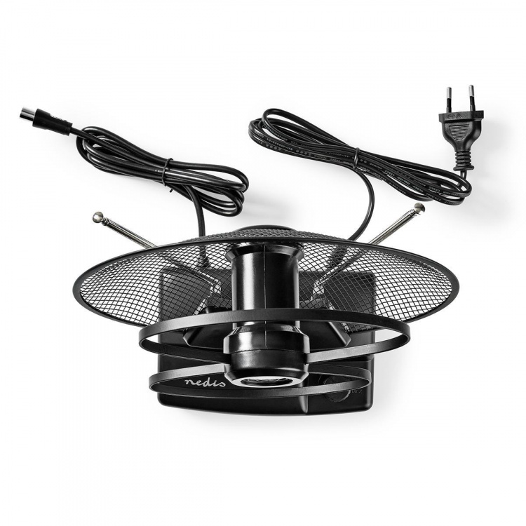 Nedis Indendørs antenne | Active | FM / UHF / VHF | Modtagelsesområde: 0-25 km | LTE700 | Forstærkning: 36 dB | Få kontrol | ABS | Sort