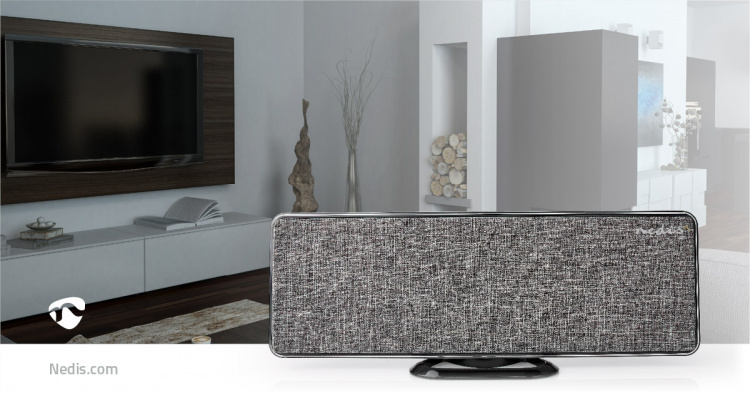 Nedis Indendørs antenne | Active | FM / UHF / VHF | Modtagelsesområde: 0-25 km | LTE700 | Forstærkning: 28 dB | ABS / Fabric | Grå