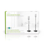 Nedis Speaker Mount | Kompatibel med: Universal | Gulv | 4.5 kg | Højde justerbar | ABS / Stål | Sort