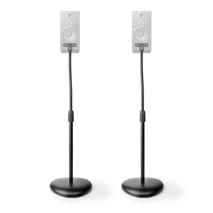 Nedis Speaker Mount | Kompatibel med: Universal | Gulv | 4.5 kg | Højde justerbar | ABS / Stål | Sort