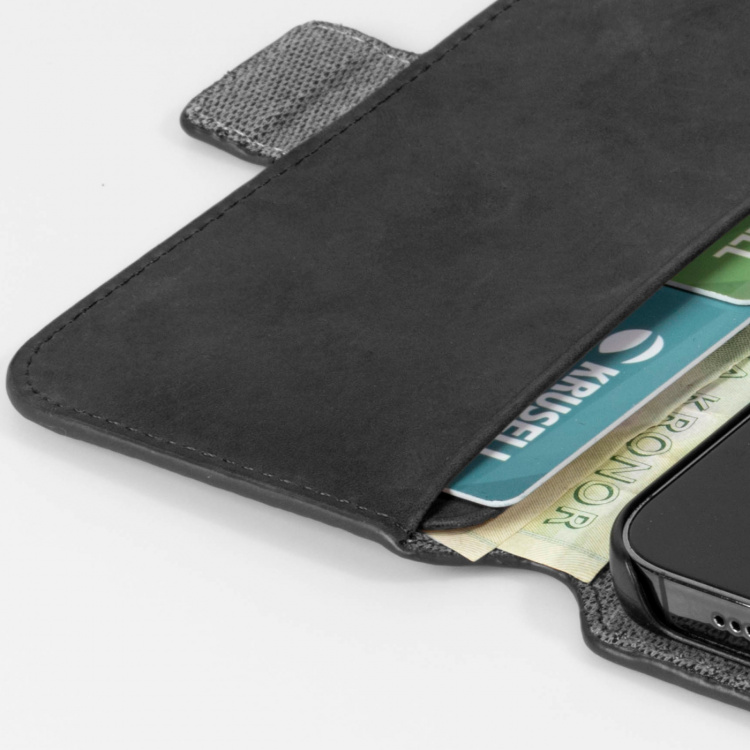 Krusell Telefonpung i læder iPhone 13 Pro Max Sort