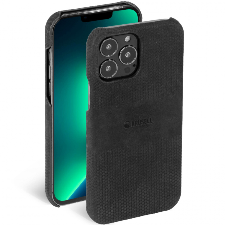 Krusell Lædercover iPhone 13 Pro Max Sort