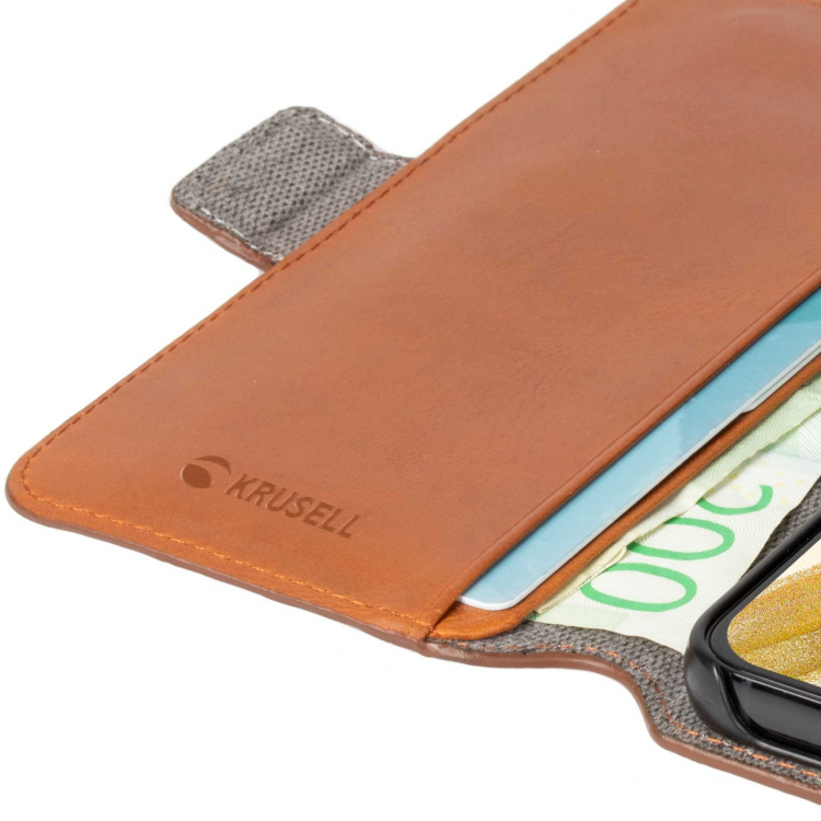 Krusell Telefonpung i læder Galaxy S22 Cognac Krusell Telefonpung i læder Galaxy S22 Cognac