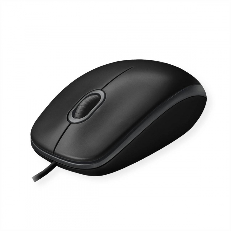 Logitech B100 optical USB mouse, 800 dpi, 180 cm cable, black