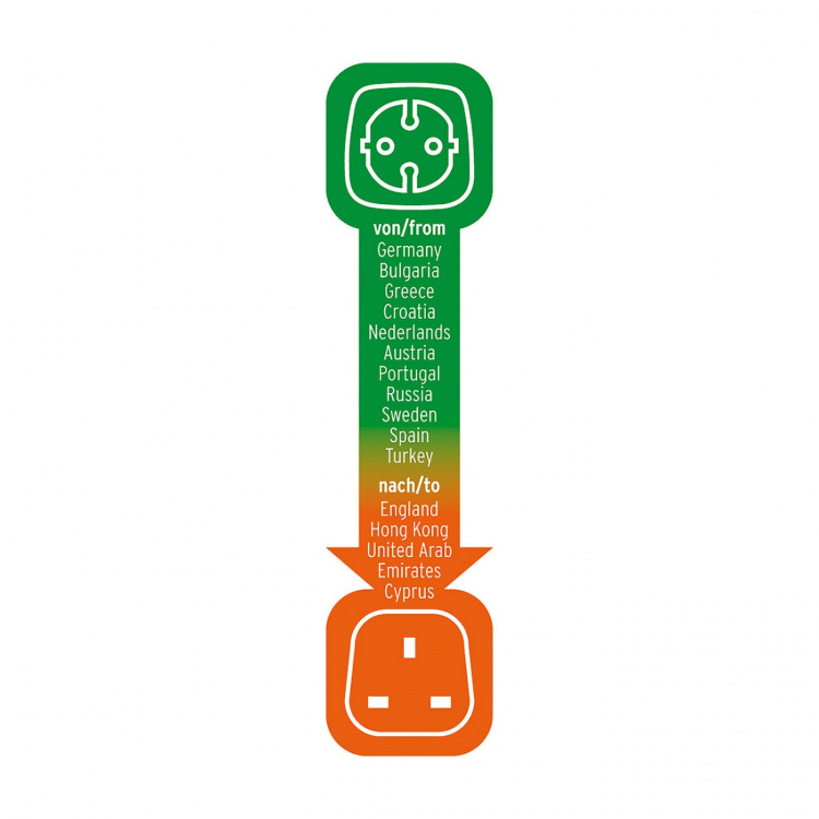 brennenstuhl Rejseadapter Europe til UK Jordet