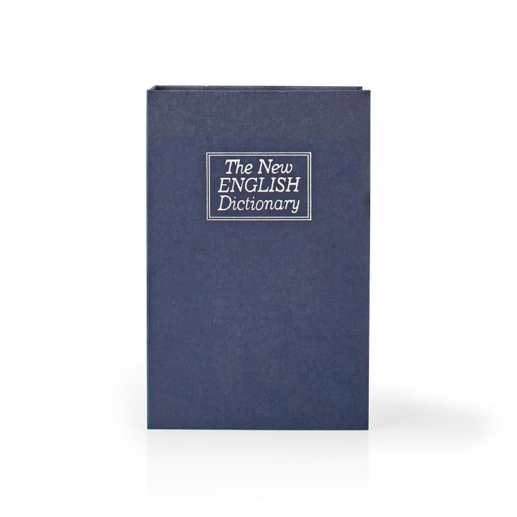 Nedis Bog Boks | Book Sikker | Nøgle lås | Indendørs | Medium | Indvendig Volume: 1.6 l | 2 nøgler medfølger | Blå / Sølv