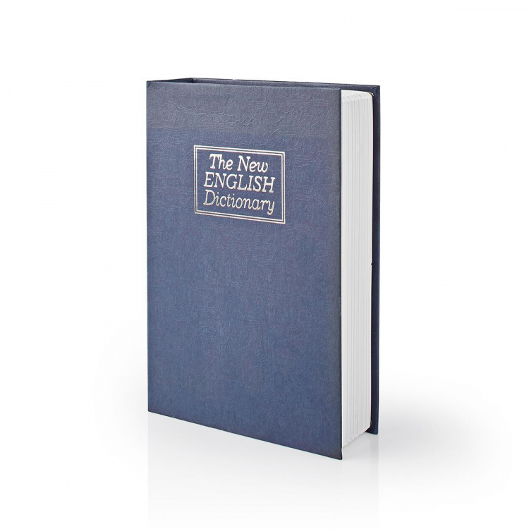 Nedis Bog Boks | Book Sikker | Nøgle lås | Indendørs | Medium | Indvendig Volume: 1.6 l | 2 nøgler medfølger | Blå / Sølv