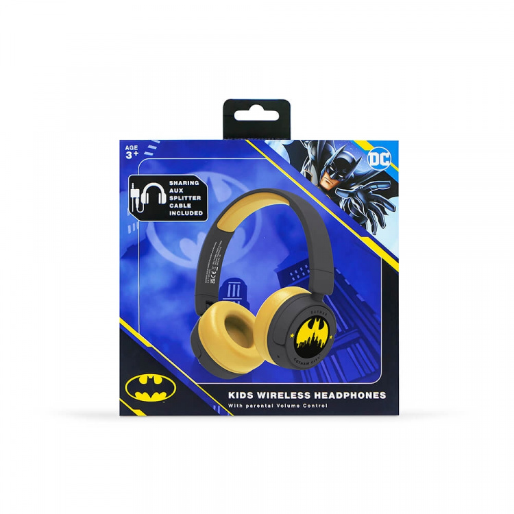 BATMAN Høretelefoner On-Ear Junior Trådløs 85dB/95dB Batman BATMAN Høretelefoner On-Ear Junior Trådløs 85dB/95dB Batman