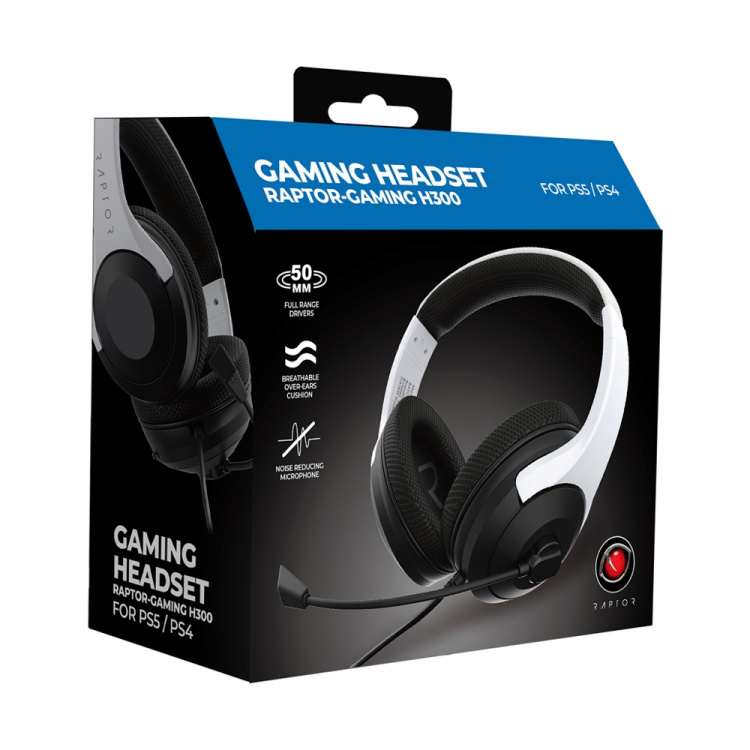 RAPTOR Headset PS4/PS5 Hvid