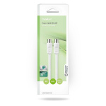 Nedis Coax Cable | IEC (Coax) Han | IEC (Coax) Hun | Nikkelplateret | 90 dB | 75 Ohm | Dobbelt afskærmet | 5.00 m | Runde | PVC | Hvid | Box