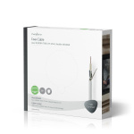 Nedis Coax Kabel På Rulle | RG59 | 75 Ohm | Dobbelt afskærmet | ECA | 25.0 m | Coax | PVC | Hvid | Gaveæske