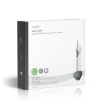 Nedis Coax Kabel På Rulle | RG59 | 75 Ohm | Dobbelt afskærmet | ECA | 25.0 m | Coax | PVC | Hvid | Gaveæske
