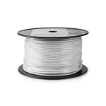 Nedis Coax Kabel På Rulle | RG59U | 75 Ohm | Dobbelt afskærmet | ECA | 100.0 m | Coax | PVC | Hvid | Rulle