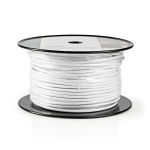 Nedis Coax Kabel På Rulle | RG59U | 75 Ohm | Dobbelt afskærmet | ECA | 100.0 m | Coax | PVC | Hvid | Rulle