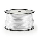 Nedis Coax Kabel På Rulle | 4G / LTE secure | 75 Ohm | Triple afskærmet | ECA | 100.0 m | Coax | PVC | Hvid | Rulle