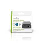Nedis Digital Audio Converter | 1-veje | Indgang til lyd- / video- / dataforbindelser: 1x S/PDIF (RCA) Female / 1x Toslink Female | Audio / video / dataforbindelser output: 2x RCA Male | Manual | Sort