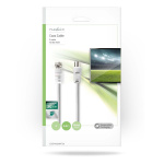 Nedis Satellit & Antennekabel | F Han Quick | IEC (Coax) Han | Nikkelplateret | 30 dB | 75 Ohm | Dobbelt afskærmet | 5.00 m | Runde | PVC | Hvid | Konvolut