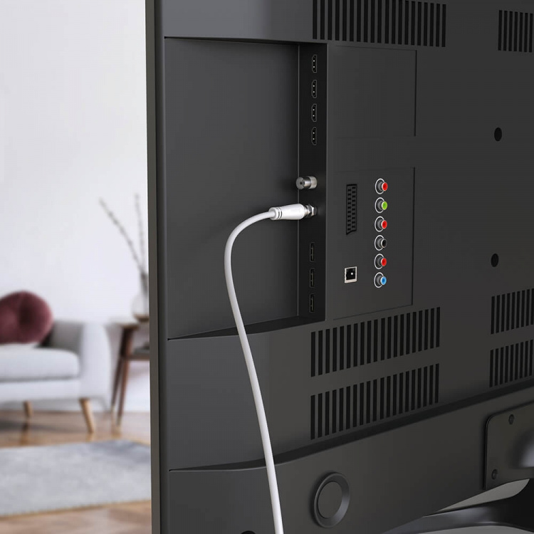 Hama Antennekabel SAT 90dB F-F Hvid 1,5m