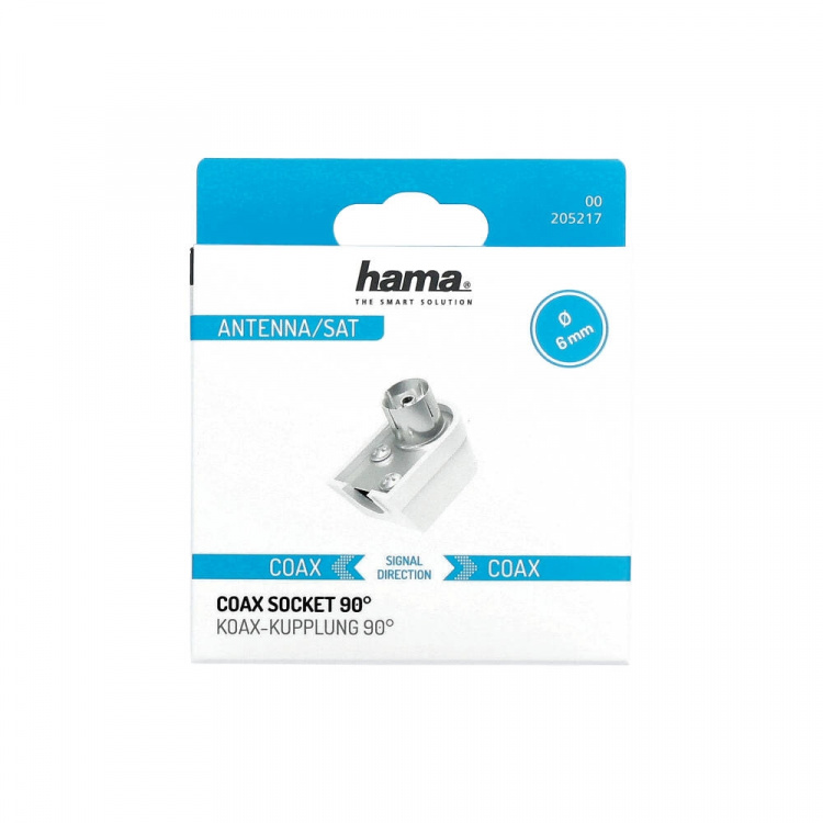 Hama Antennestik Coax Vinklet Skrubar