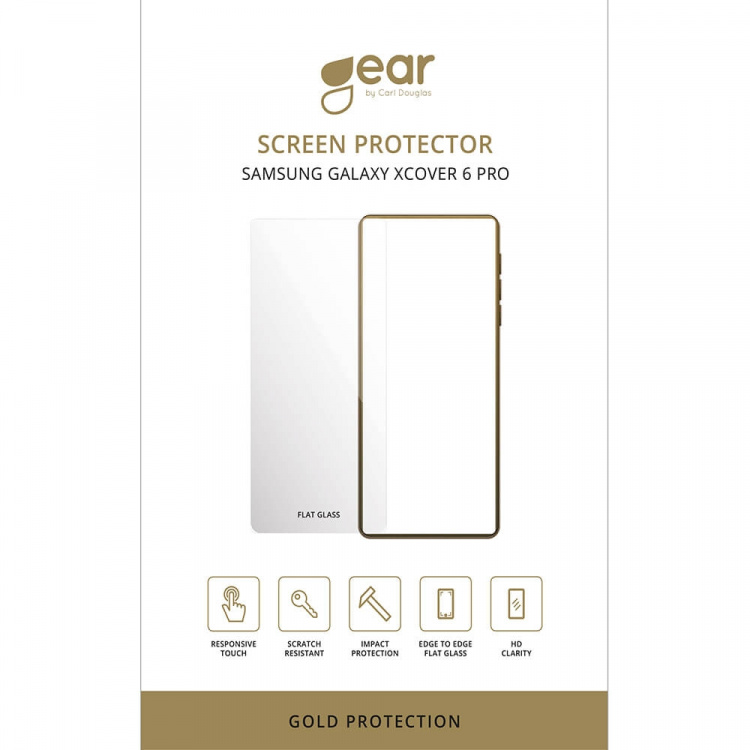 Gear Skærmbeskyttelse Hærdet Glas 2.5D Gold Case Friendly - Samsung Galaxy Xcover 6 Pro/7/7 Pro