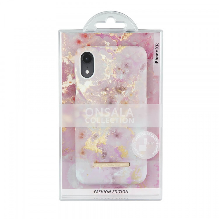 Onsala COLLECTION Mobil Cover Shine RoseGold Marble iPhone XR