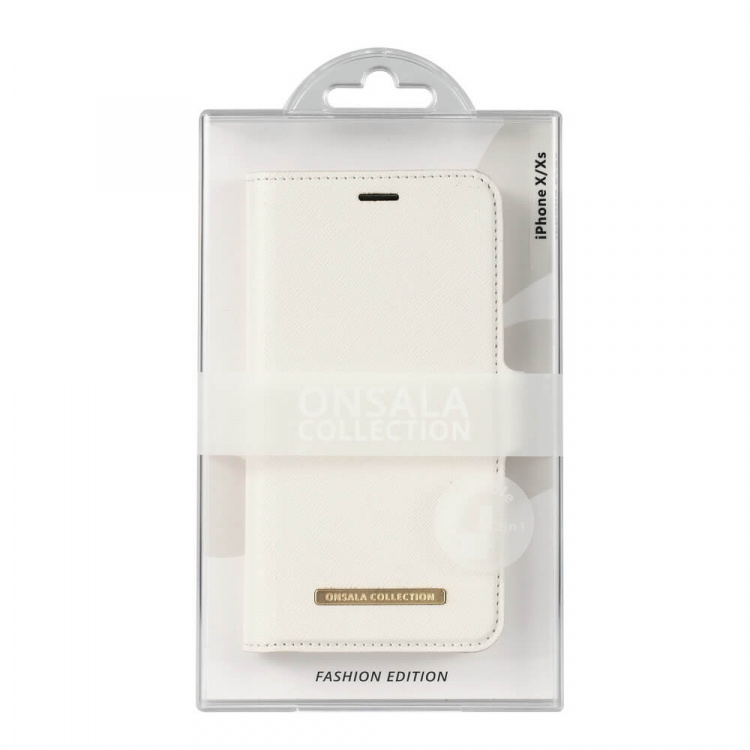 Onsala COLLECTION Wallet Saffiano White iPhone X/XS