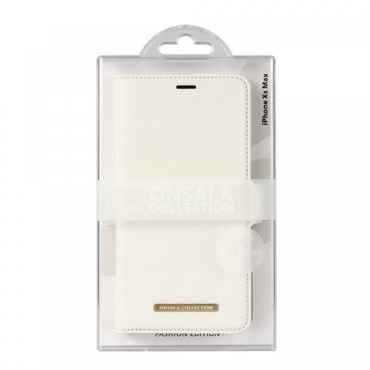 Onsala COLLECTION Wallet Saffiano White iPhone XS MAX