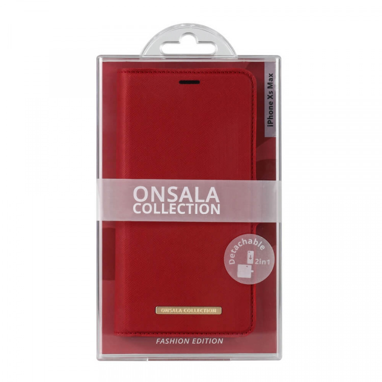 Onsala COLLECTION Wallet Saffiano Red iPhone XS MAX