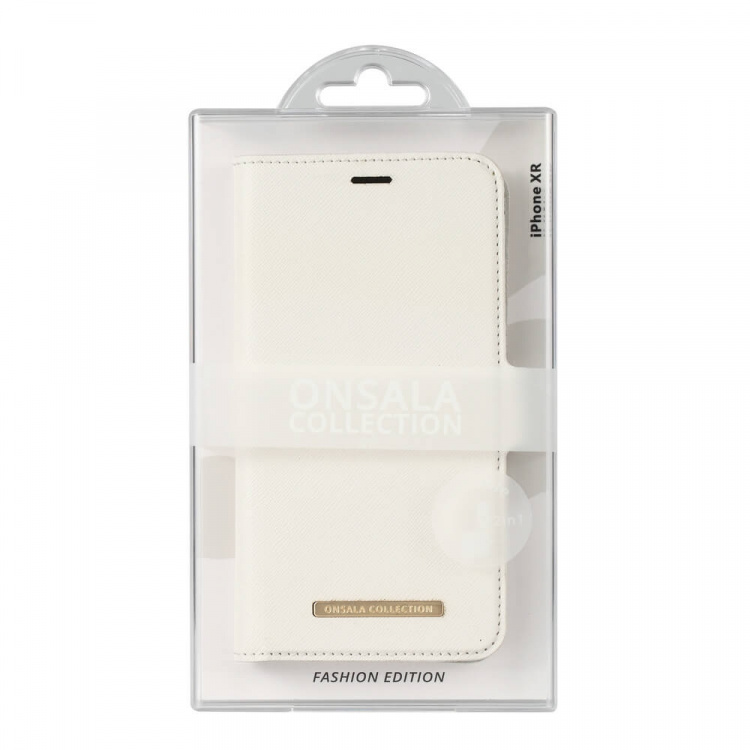 Onsala COLLECTION Wallet Saffiano White iPhone XR