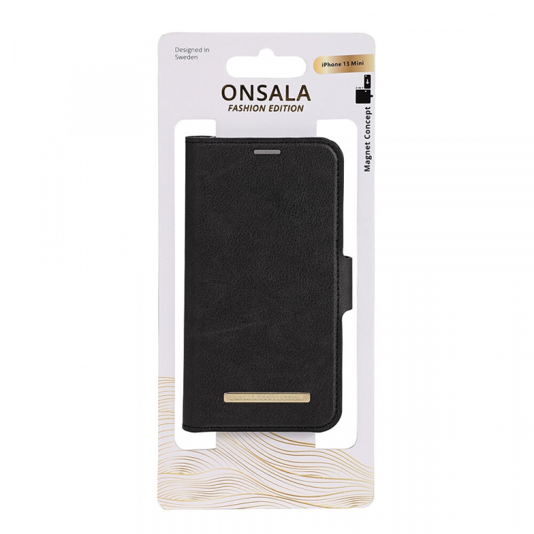 Onsala COLLECTION Wallet Midnight Black iPhone 13 Mini