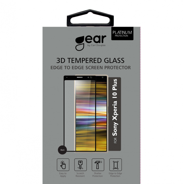 Gear Hærdet Glas 3D Full Cover Sort Sony Xperia 10 Plus