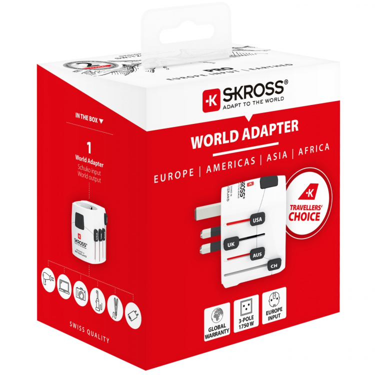  SKROSS World Adapter PRO, 3-polig
