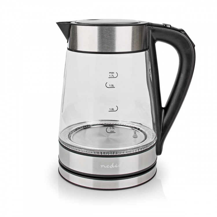 Nedis SmartLife Elkedel | Wi-Fi | 1.7 l | Glas | 40,60,70,80,90,100 °C | Temperaturindikator | Drejelig 360 grader | Skjult varmeelement | Strix®-controller | Beskyttelse mod kogetørring | Android™ / IOS Nedis SmartLife Elkedel | Wi-Fi | 1.7 l | Glas | 40,60,70,80,90,100 °C | Temperaturindikator | Drejelig 360 grader | Skjult varmeelement | Strix®-controller | Beskyttelse mod kogetørring | Android™ / IOS