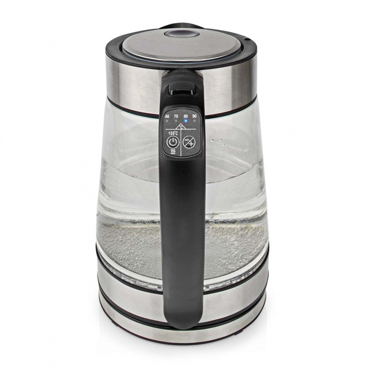 Nedis SmartLife Elkedel | Wi-Fi | 1.7 l | Glas | 40,60,70,80,90,100 °C | Temperaturindikator | Drejelig 360 grader | Skjult varmeelement | Strix®-controller | Beskyttelse mod kogetørring | Android™ / IOS Nedis SmartLife Elkedel | Wi-Fi | 1.7 l | Glas | 40,60,70,80,90,100 °C | Temperaturindikator | Drejelig 360 grader | Skjult varmeelement | Strix®-controller | Beskyttelse mod kogetørring | Android™ / IOS