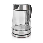 Nedis SmartLife Elkedel | Wi-Fi | 1.7 l | Glas | 40,60,70,80,90,100 °C | Temperaturindikator | Drejelig 360 grader | Skjult varmeelement | Strix®-controller | Beskyttelse mod kogetørring | Android™ / IOS Nedis SmartLife Elkedel | Wi-Fi | 1.7 l | Glas | 40,60,70,80,90,100 °C | Temperaturindikator | Drejelig 360 grader | Skjult varmeelement | Strix®-controller | Beskyttelse mod kogetørring | Android™ / IOS