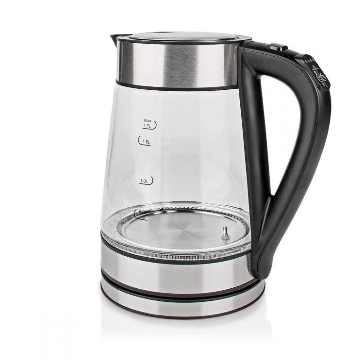 Nedis SmartLife Elkedel | Wi-Fi | 1.7 l | Glas | 40,60,70,80,90,100 °C | Temperaturindikator | Drejelig 360 grader | Skjult varmeelement | Strix®-controller | Beskyttelse mod kogetørring | Android™ / IOS Nedis SmartLife Elkedel | Wi-Fi | 1.7 l | Glas | 40,60,70,80,90,100 °C | Temperaturindikator | Drejelig 360 grader | Skjult varmeelement | Strix®-controller | Beskyttelse mod kogetørring | Android™ / IOS