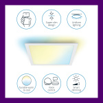 WiZ WiFi Panel Square 12W 1000ml Varm-kallvit