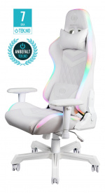 Deltaco Gaming RGB Gamingstol, Vit Deltaco Gaming RGB Gamingstol, Vit