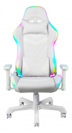 Deltaco Gaming RGB Gamingstol, Vit Deltaco Gaming RGB Gamingstol, Vit