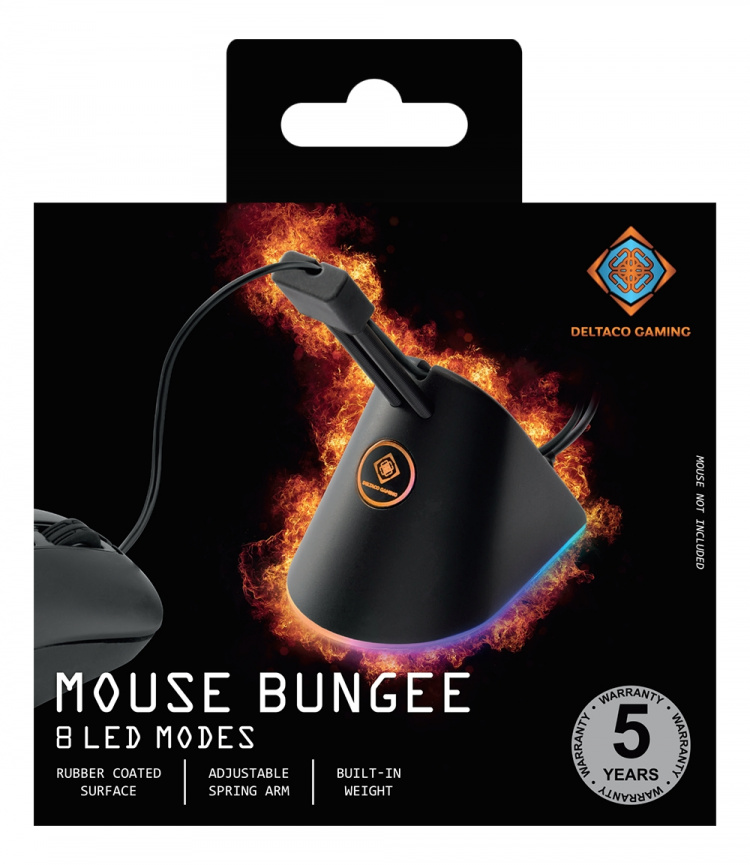 DELTACO GAMING RGB Mouse Bungee, svart DELTACO GAMING RGB Mouse Bungee, svart
