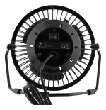 DELTACO GAMING USB desktop fan with clock, black