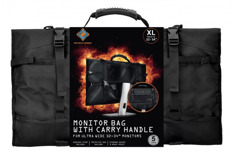 DELTACO GAMING Monitorbag with carrying handle for 32-34