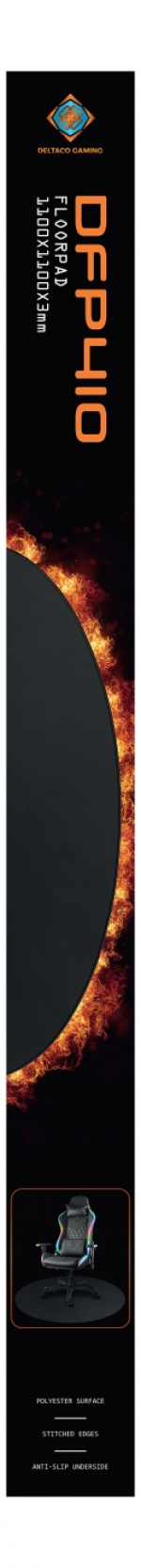 DELTACO GAMING DFP410 Floorpad, 110x110cm, black DELTACO GAMING DFP410 Floorpad, 110x110cm, black